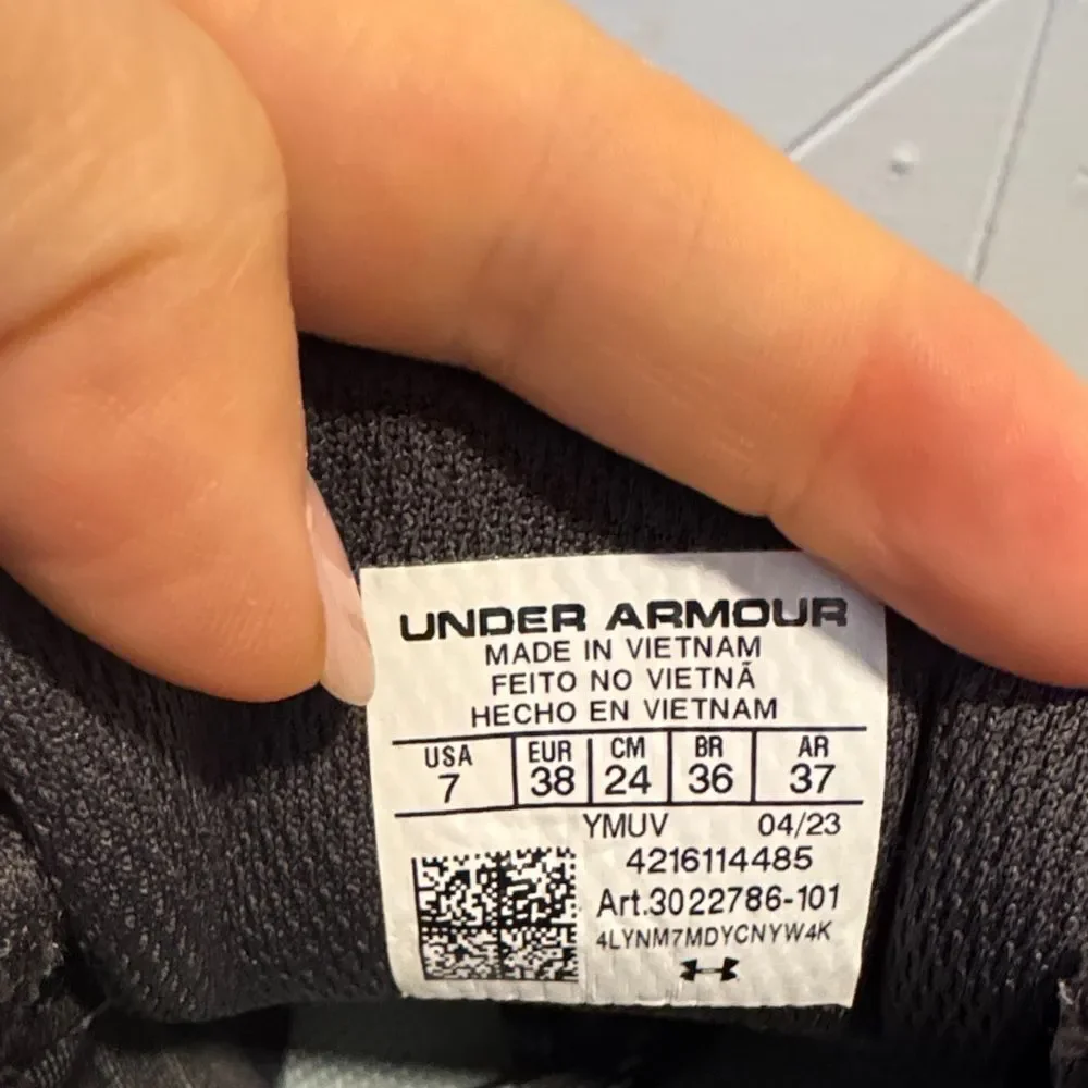 Under Armour Gray and Red Athletic Shoes Goretex